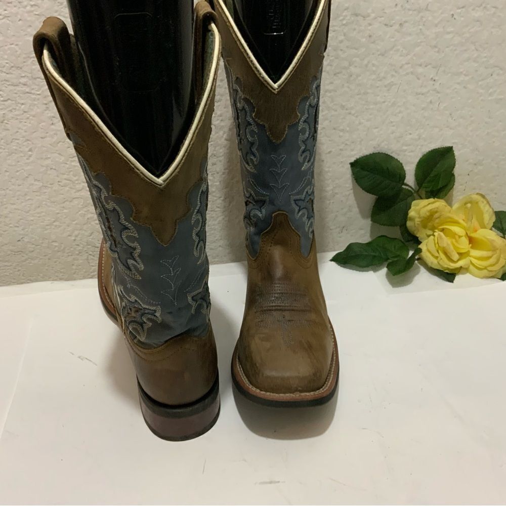 Laredo Western Brown Embroidered Cowboys Boots Women’s 7M - Picture 8 of 14